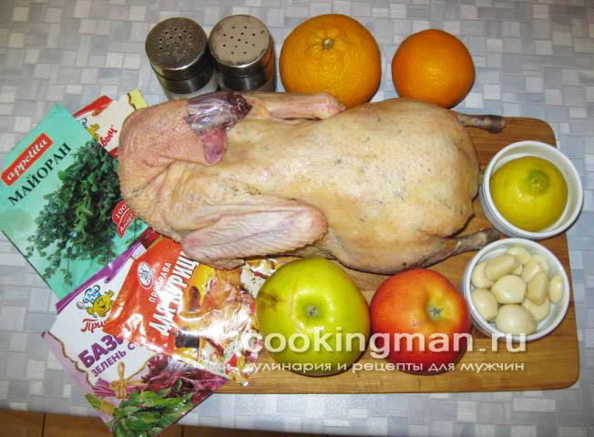 Утка с яблоками запеченная в духовке утка в духовке