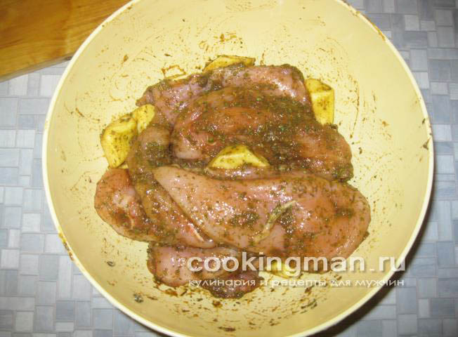 Куриные грудки запеченные с яблоками куринные грудки рецепт