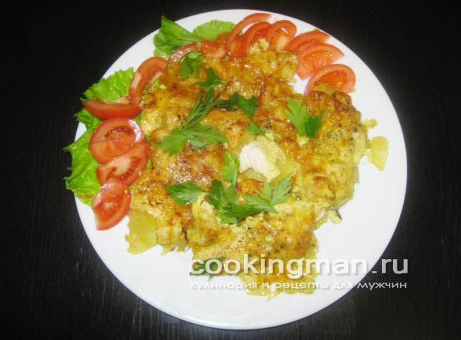 Куриные грудки с картошкой запеченная куриная грудка