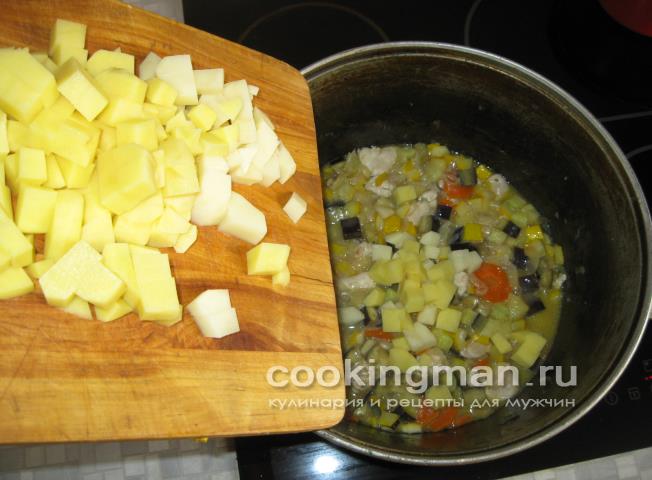 Овощное рагу с курицей овощное рагу