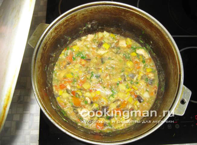 Овощное рагу с курицей овощное рагу