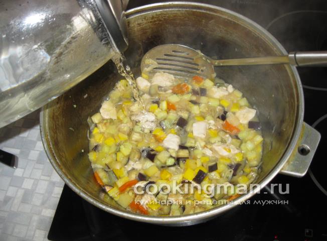 Овощное рагу с курицей овощное рагу