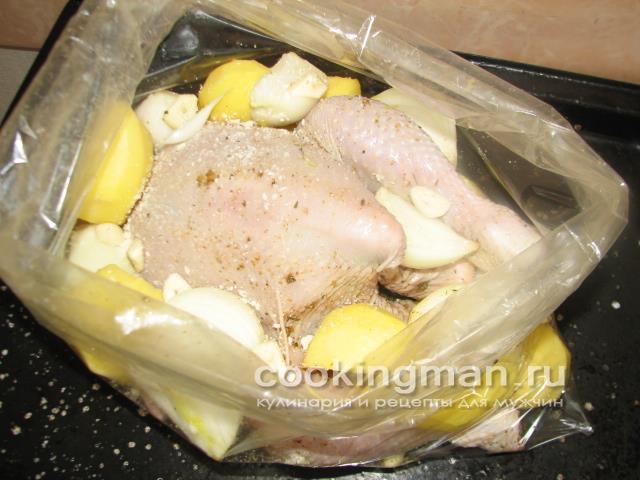 Курица запеченная в духовке с картошкой курица в духовке