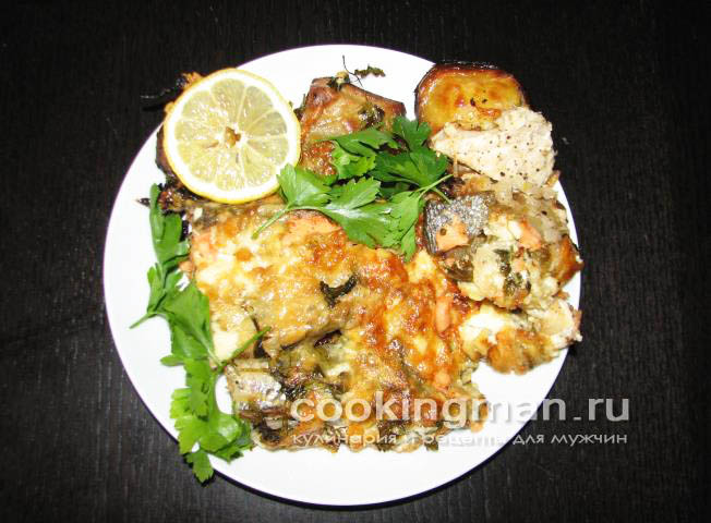 Запеченная форель с картошкой и сыром запеченная форель