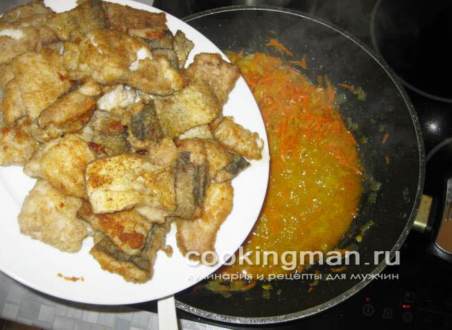 Минтай с луком и морковью минтай рецепты