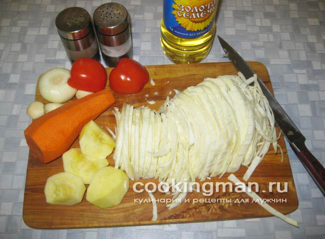 Капуста жареная с овощами и яблоками капуста жареная