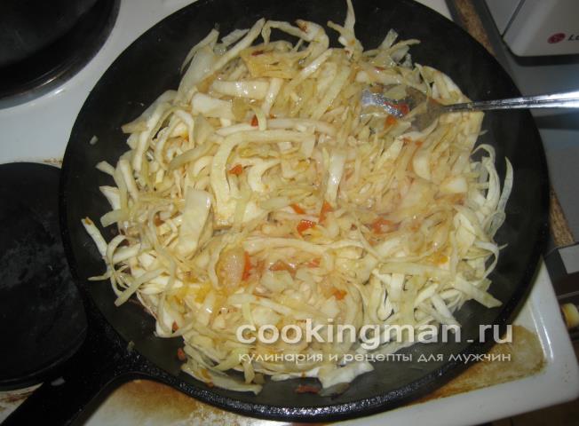 Капуста жареная с овощами и яблоками капуста жареная