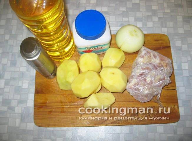 Картошка жареная на сале жареная картошка