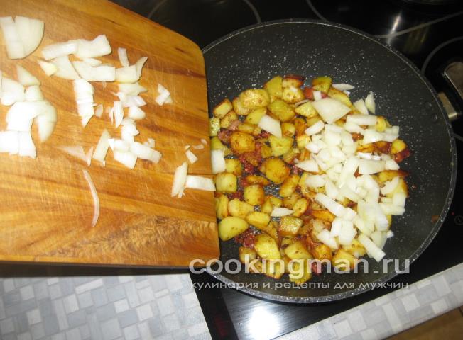 Картошка жареная на сале жареная картошка