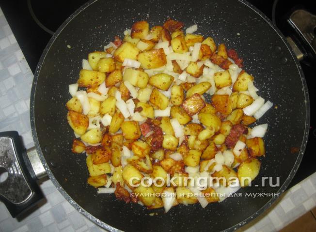 Картошка жареная на сале жареная картошка