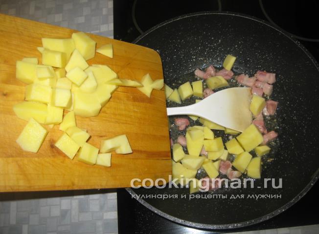 Картошка жареная на сале жареная картошка