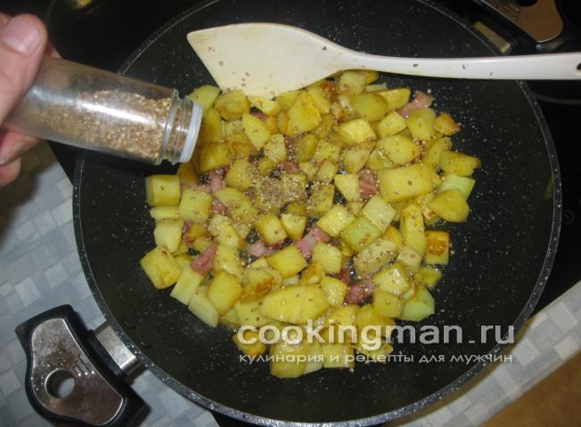 Картошка жареная на сале жареная картошка