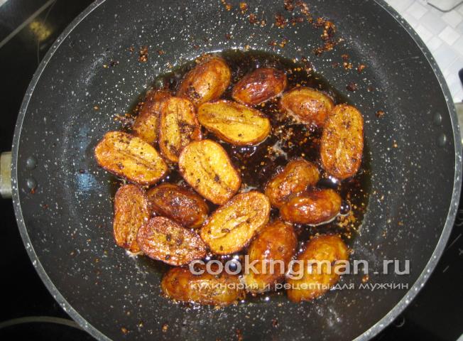 Картошка жареная с чесноком жареная картошка