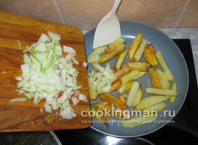 Жареная картошка жареная картошка с луком