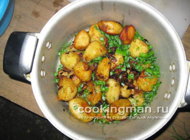 Картошка жареная с салом и луком картошка жаренная
