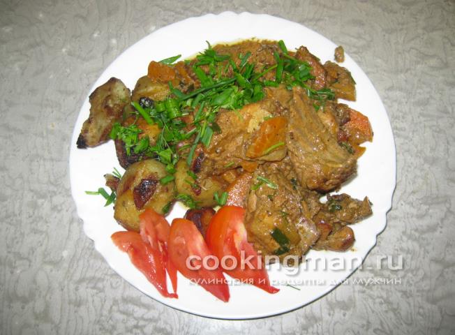 Картошка жареная с салом и луком картошка с салом