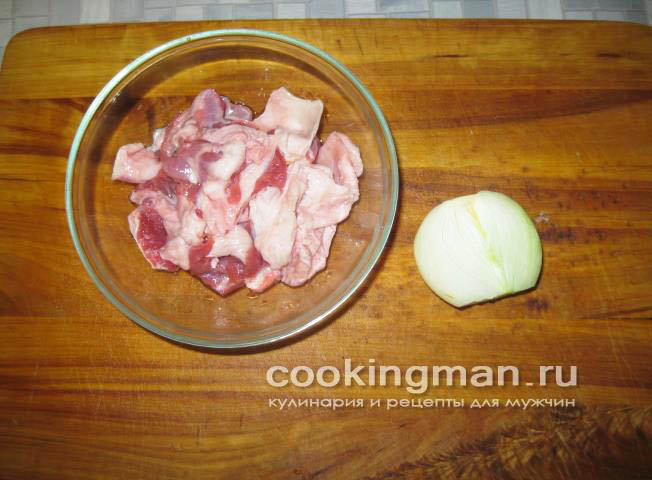 готовим половину небольшой луковицы