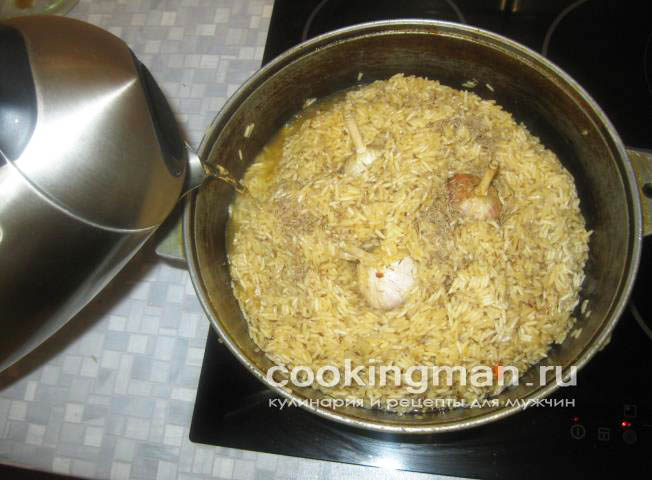 зальем небольшое количество кипятка