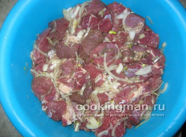 Шашлык из мраморной говядины шашлык из говядины