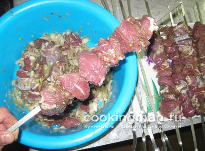 Шашлык из мраморной говядины шашлык из говядины рецепт