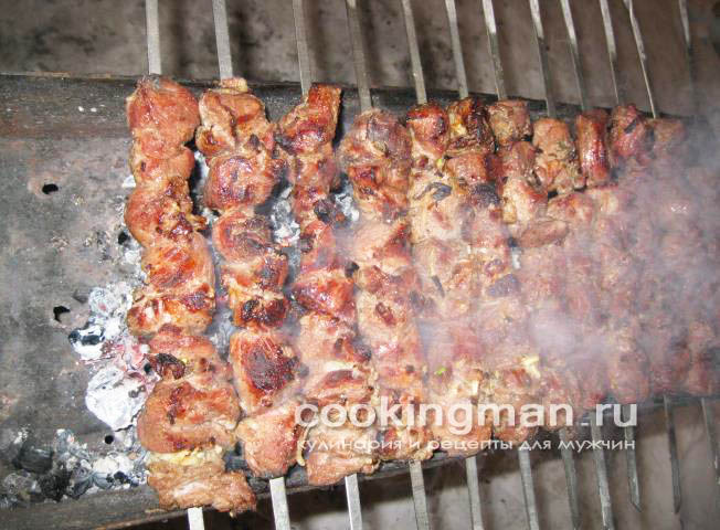 Шашлык из мраморной говядины шашлык из говядины