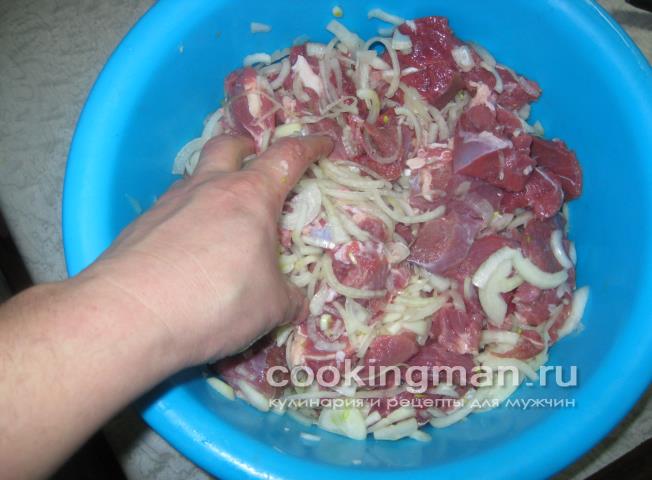 Шашлык из мраморной говядины шашлык из говядины