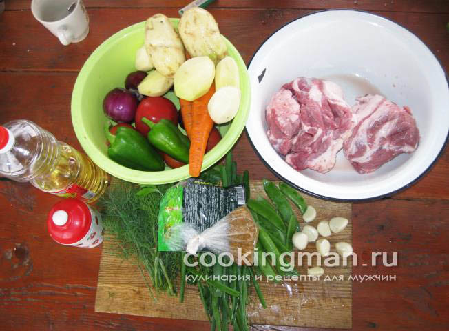 Грудинка тушеная с картошкой тушеная картошка