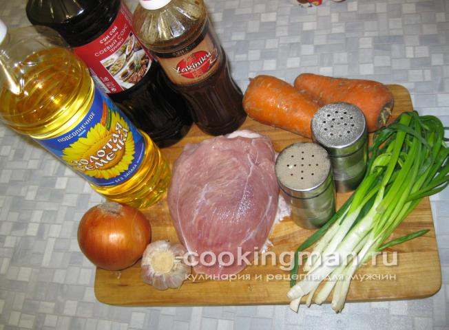 Свинина жареная с овощами жареная свинина