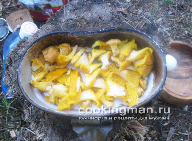 Жареные лисички жаренные лисички