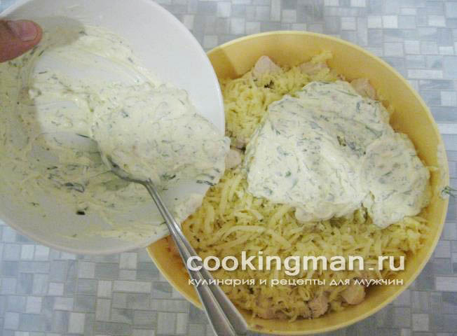 Салат с курицей и ананасами салат с ананасами и курицей