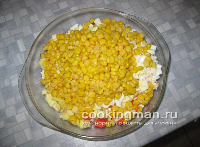 Салат из крабовых палочек и кукурузы салат из крабовых палочек