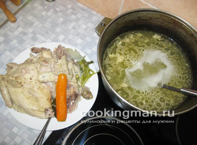 Куриный суп с лапшой куриный суп