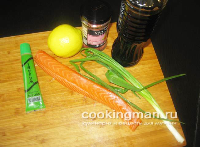 Сашими из семги с зеленым луком рецепт сашими