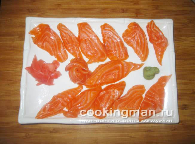 Сашими из семги с зеленым луком рецепт сашими