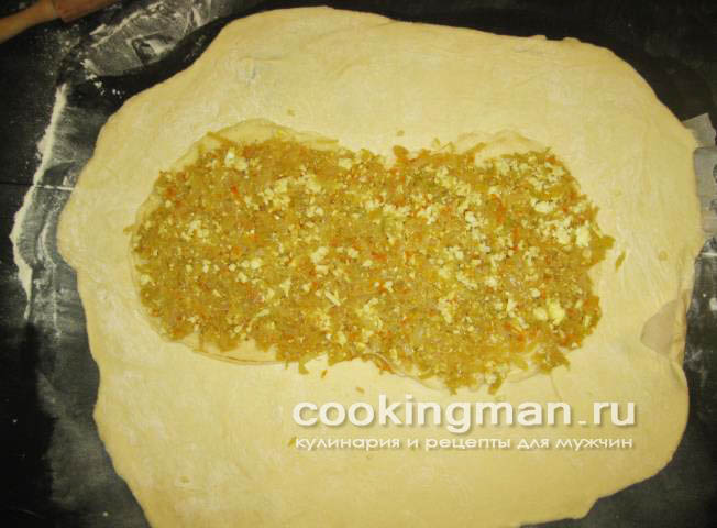 Кулебяка с мясом, капустой и грибами рецепт кулебяки