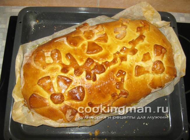 Кулебяка с мясом, капустой и грибами рецепт кулебяки