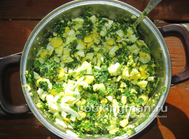 Пирожки с луком и яйцами пирожки с яйцом и луком