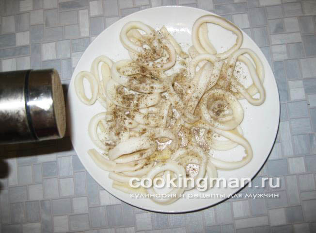 Кальмары в кляре кольца кальмара в кляре