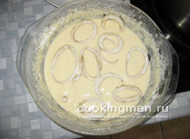 Кальмары в кляре кольца кальмара в кляре