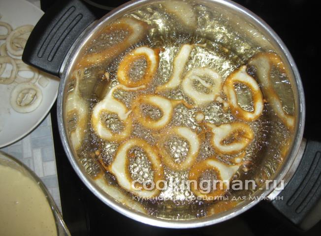 Кальмары в кляре кольца кальмара в кляре