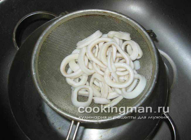 Кальмары в кляре кольца кальмара в кляре