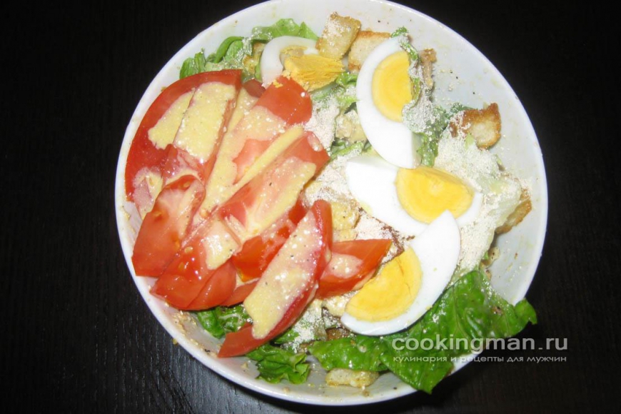 Фото салата Цезарь - с курицей